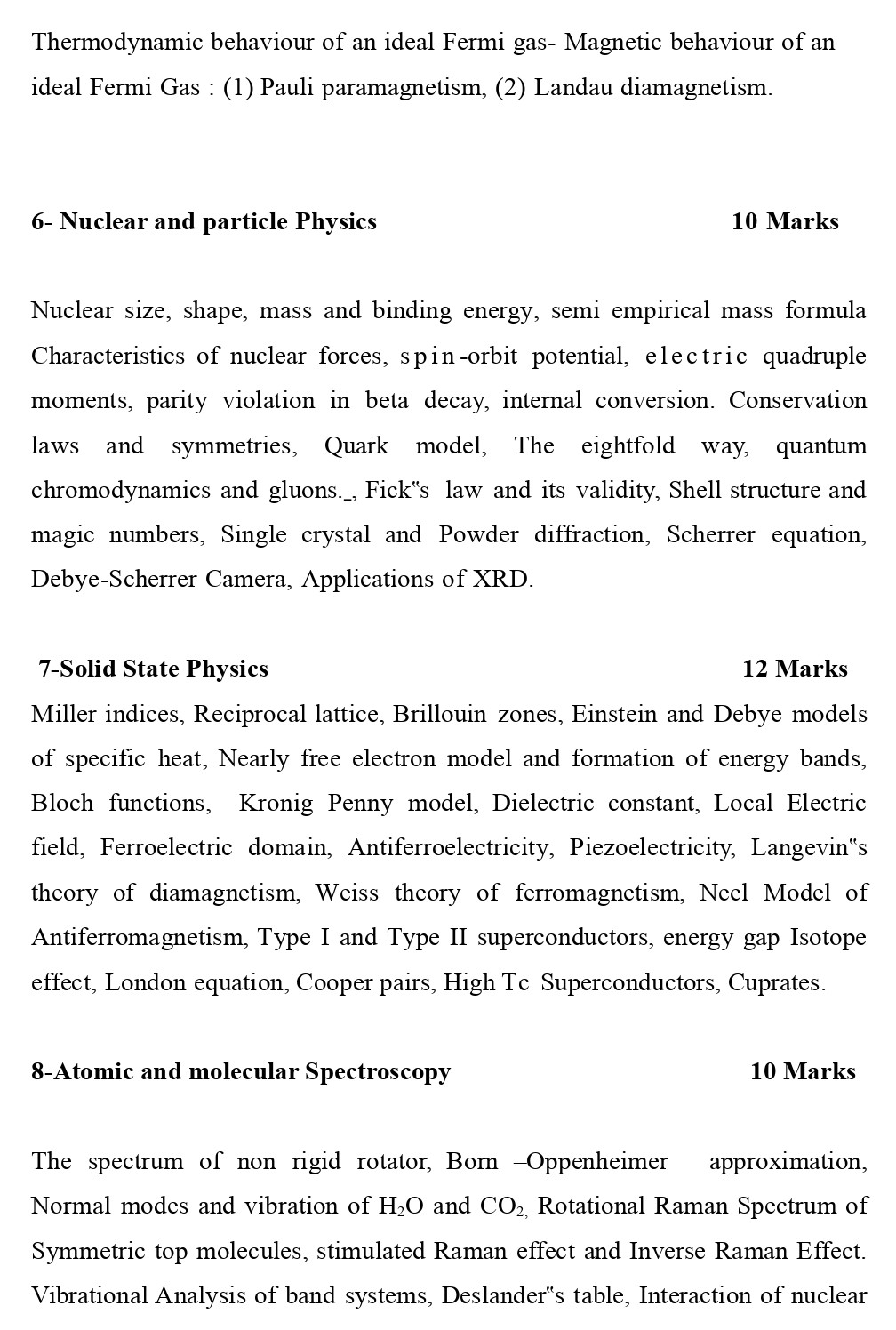HSST Physics Syllabus 2025